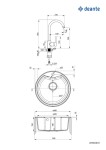 DEANTE Solis sandy Granitový dřez včetně baterie, bowl ZRSB7803
