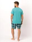 Pyžamo Key MNS 630 A25 kr/r M-2XL GREEN-GRID XXL