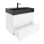 Koupelnová skříňka s umyvadlem SAT B-Way 79x50x45 cm bílá lesk BWAY280WU2B2B BWAY280WU2B2B
