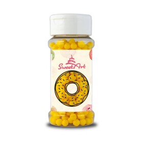 Cukrové perly SweetArt žluté 7 mm (80 g)