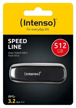 Intenso Speed Line 512GB černá / Flash disk / USB-A 3.2 Gen 1 / čtení: 70 MB/s (3533493)
