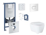 GROHE - Rapid SLX Set předstěnové instalace, klozetu, sedátka SoftClose, tlačítka Arena Cosmopolitan a sady pro vhazování tablet, alpská bílá SANI11BB3144