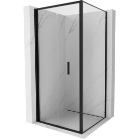 MEXEN/S - Exo sprchový kout skládací dveře 100 x 100, transparent, černá 816-100-100-70-00