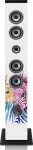 Lenco IBT-6 Zebra / Sloupový reproduktor / 40W / Bluetooth / FM / USB / SD / AUX / LCD (IBT-6ZEBRA)