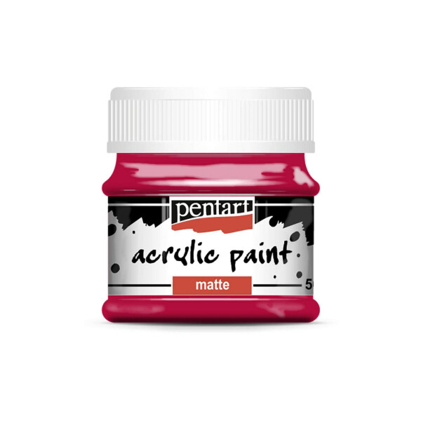 Pentart Matte akrylová barva 50 ml červená karmínová