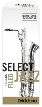 Rico RSF05BSX2H Select Jazz - Baritone Saxophone Reeds - Filed - 2 Hard - 5 Box