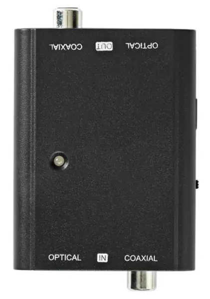 Nedis Digitální audio převodník RCA-Toslink černý / Audio převodník / 2cestný / RCA + Toslink / USB napájení (ACON2507BK)