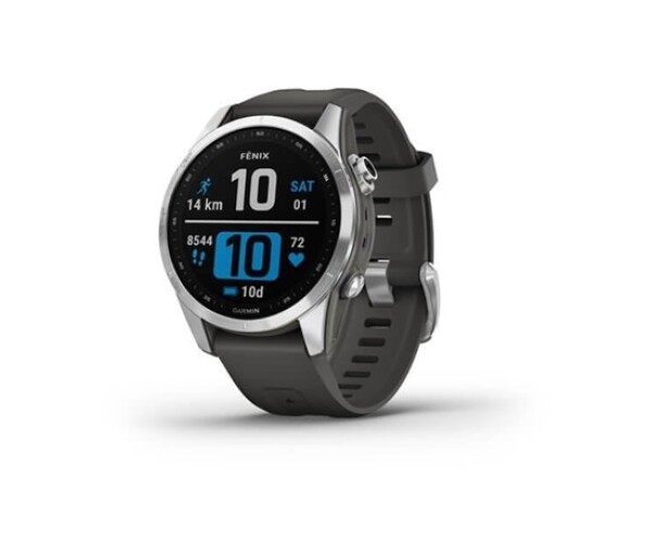Garmin fenix 7s Glass, Silver/ Graphite Silicone Band, EU EDF_1886124