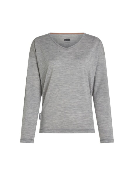 ICEBREAKER Wmns Merino 150 Lodge LS Tee, Metro Heather velikost: XL