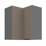 Horní rohová skříňka Aria ANT 60x60 GN-72 2F (90°) Barva korpusu: Antracit, Barva dvířek: WH - Crystal white AFM