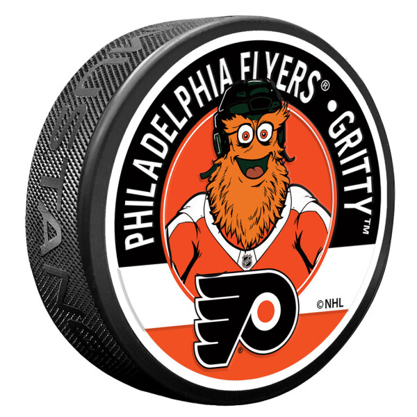 Mustang Puk Philadelphia Flyers NHL Gritty Mascot Textured Puck