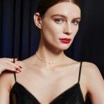 Choker náhrdelník se čtyřlístkem Ailith, Zlatá 36 cm + 5 cm (prodloužení)