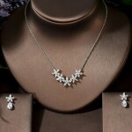Souprava šperků Swarovski Elements Jasmine, Bílá/čirá 45 cm + 8 cm (prodloužení)