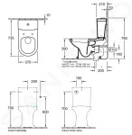 VILLEROY & BOCH - Hommage Splachovací nádržka, boční napouštění, TitanGlaze, CeramicPlus, alpská bílá 772111R1