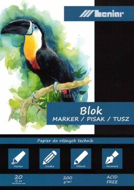 Leniar Marker blok hlazených papírů na fixy A3 200 g/m2 20 listů