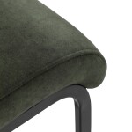 Židle jídelní, zelený samet, černá pohupová podnož