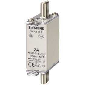 Siemens 3NA3801 sada pojistek Velikost pojistky = 000 6 A 500 V/AC, 250 V/DC 3 ks