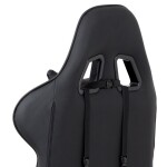 Kancelářská židle houpací mech., černá koženka, plast. kříž
