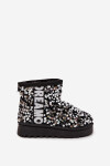 Dětské sněhule boty zateplené s flitry Černo-stříbrné ERebbica 32