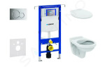 GEBERIT - Duofix Set předstěnové instalace, klozet Alpha se sedátkem, tlačítko Sigma01, lesklý chrom 111.355.00.5 NR2