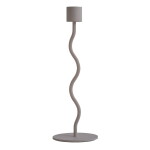 COOEE Design Kovový svícen Curved Taupe 26 cm, béžová barva, kov