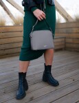 Dámská koženková crossbody kabelka Merise Grey, šedá