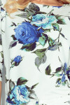 Dámské sportovní šaty netopýří střih kapsami na zavazování květované modré Bílá Numoco Bílá květinovým vzorem