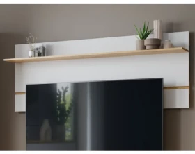 Nástěnný panel s policí Foggia 188 cm, dub artisan/bílá