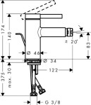 HANSGROHE - Zesis S Bidetová baterie s výpustí, matná černá 74200670