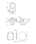 Sada B468: závěsné WC CERSANIA SIMPLEON TS DELFI PP SC CERSANIT BOX S701-557