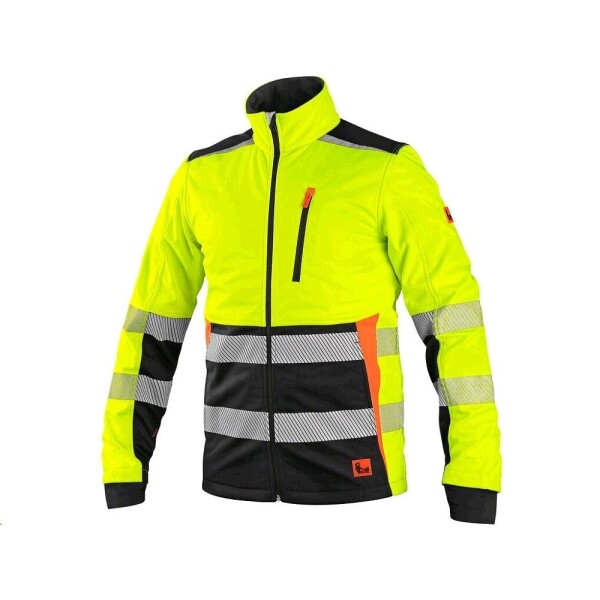 CXS Canis CXS Bunda BENSON výstražná softshell žluto-černá b1/10 - CN-1117-001-160