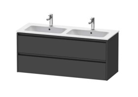 DURAVIT - Ketho.2 Umyvadlová skříňka 55x128x48 cm, 2 zásuvky, grafit mat K25266049490000