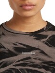 Dámské merino tílko ICEBREAKER Wmns 125 Cool-Lite Speed Tank MotionAOP, Porcini/Black/Aop velikost: M