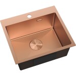 MEXEN - Solix ocelový dřez 1-bowl 500 x 450 mm, měď 6402501000-65