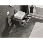 MEXEN/S - Orio koupelnová skříňka pod umyvadlo 80 cm s deskou, 1 šuplík, grafit mat 91A10-08023-1-BFC66
