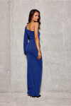 Dlouhé šaty DUK0426 modré - Roco Fashion 34