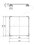 I-Drain - Square Rošt Tile Basic 150x150 mm, pro podlahovou vpusť, pro vložení dlažby IDROSQ0150Y