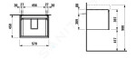Laufen - Pro S Umyvadlová skříňka, 570x450x390 mm, 1 zásuvka, matná bílá H4833710964631