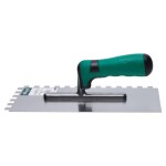 Hladítko nerezové 280 x 130 mm, dvoukomponentní rukojeť, 10 x 10 zubů, STALCO