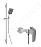 Kielle Sprchový set s baterií, tyčí, hadicí a sprchovou hlavicí, chrom 10211SN10