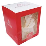 Dekorace oplatková - Růže MAXI bílá, zlatý okraj 12,5 cm