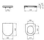 IDEAL STANDARD - Washpoint WC sedátko, Wrapover, SoftClose, bílá R392101