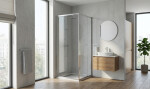 KERRA - Sprchový kout Heidi CHR SQ 90x90 v chrom barvě (bez vaničky) 5907548125958