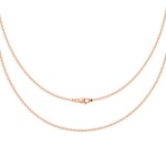 LUNICA Stříbrný řetízek ROLO ROSE GOLD 45cm 0685