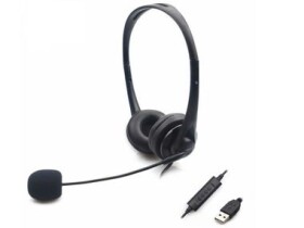 Sandberg SAVER USB / sluchátka s mikrofonem / otočný mikrofon / ovladač hlasitosti / USB-A / černá (325-26)