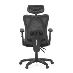 Židle kancelářská, nastavitelný podhlavník, potah černá síťovina mesh, mechanika permanent kontakt