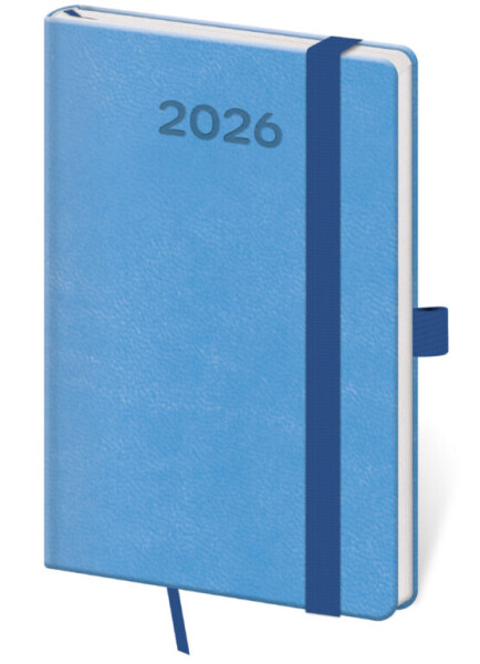 Týdenní diář 2026 Helma kapesní - Print Pop světle modrý