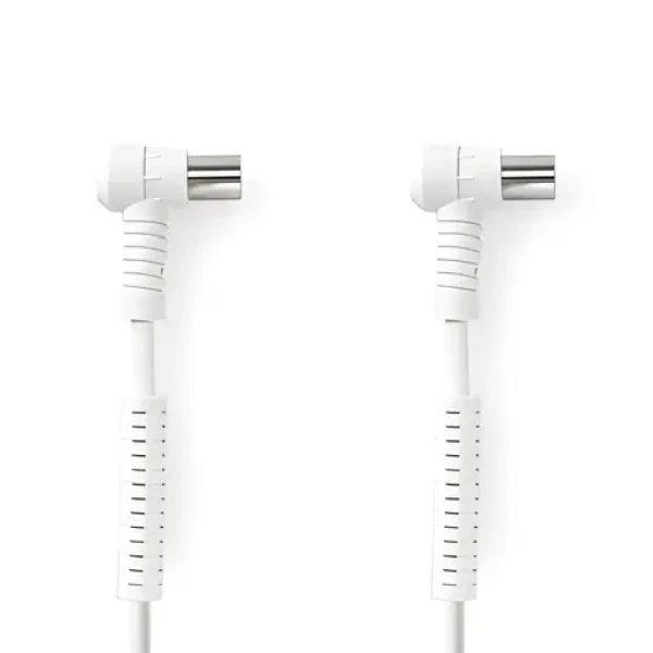 Nedis Koaxiální kabel bílá / Kabel / IEC (Koax) zástrčka - zásuvka / 3 m / 4x stínění / 75 Ohm / 120 dB (CSGL40120WT30)