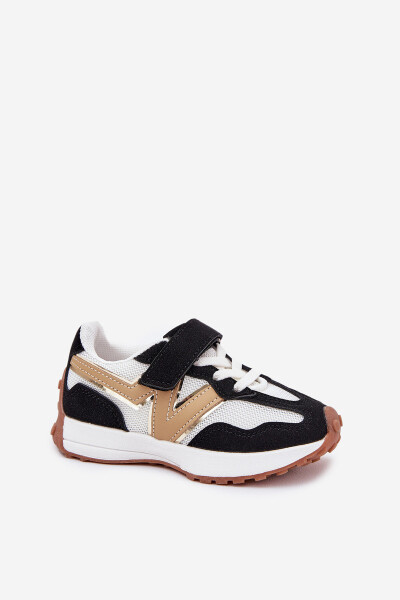 Dětské tenisky na suchý zip bílou-černé Tezzu 35