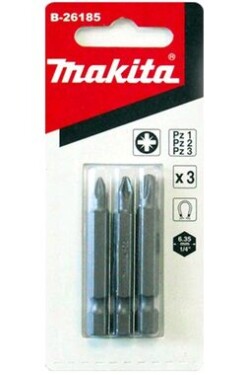 Makita B-26216 Sada bitů PZ1/2/3 x 50mm (3ks) (B-26216)